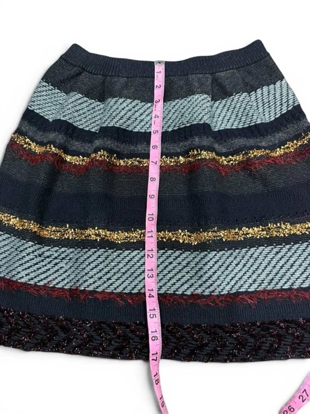 Tory Burch Tinsel Merino Wool Alpaca Blend Short Skirt Size XS